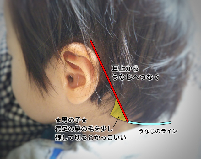 【1歳男の子】襟足と耳の後ろのヘアカットのコツ